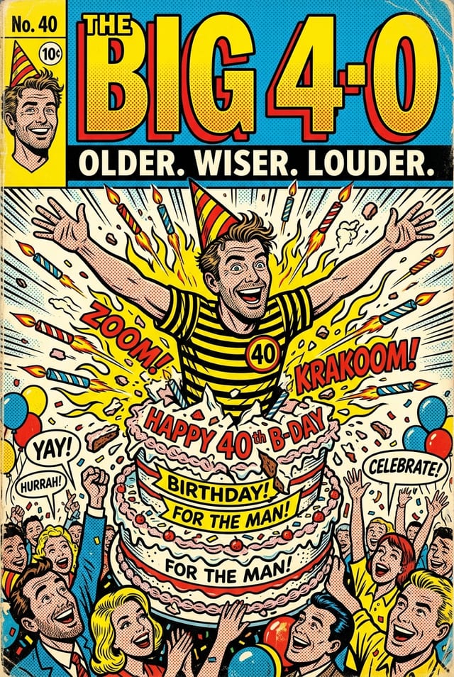 The Big 4-0 comic cover