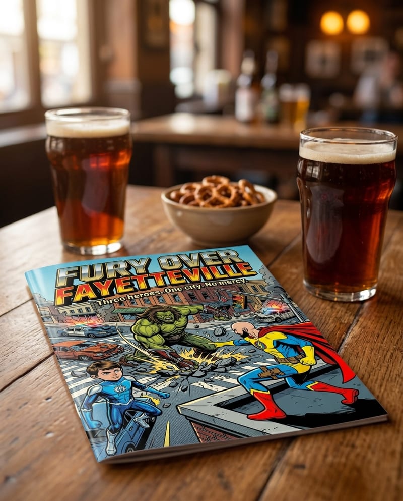 The printed personalized comic book for a best friend, glossy cover, ready to gift