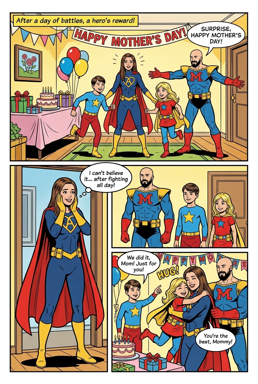 Personalized Mother's Day Comic Book
